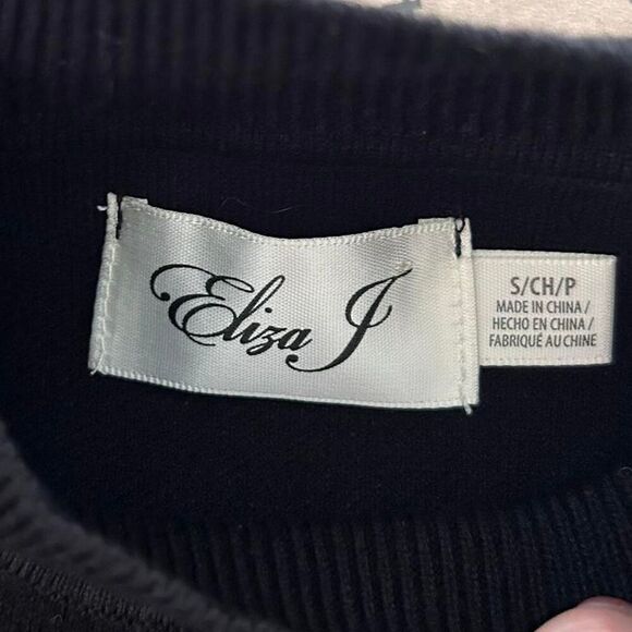 Eliza J old money knit Animal Print Fit & Flare Sweater Dress S - Picture 5 of 8